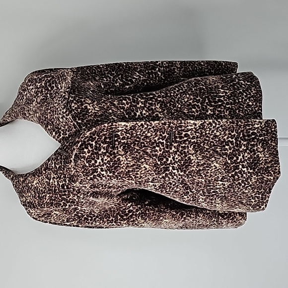 Talbots Classic Leopard Print Collared Lined Jacket w Front Pockets - Picture 13 of 17